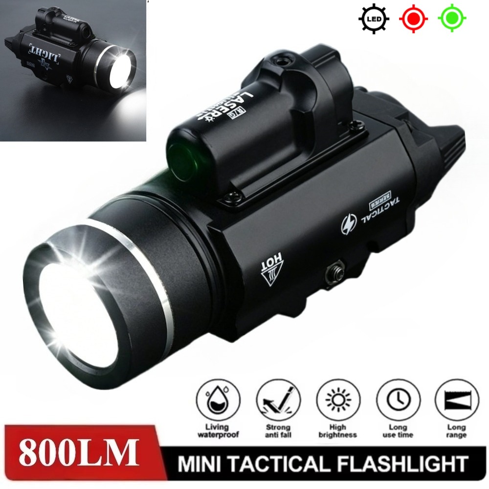 Timing Light Gun - 800 Lumen Tactical LED Flashlight Red/Green