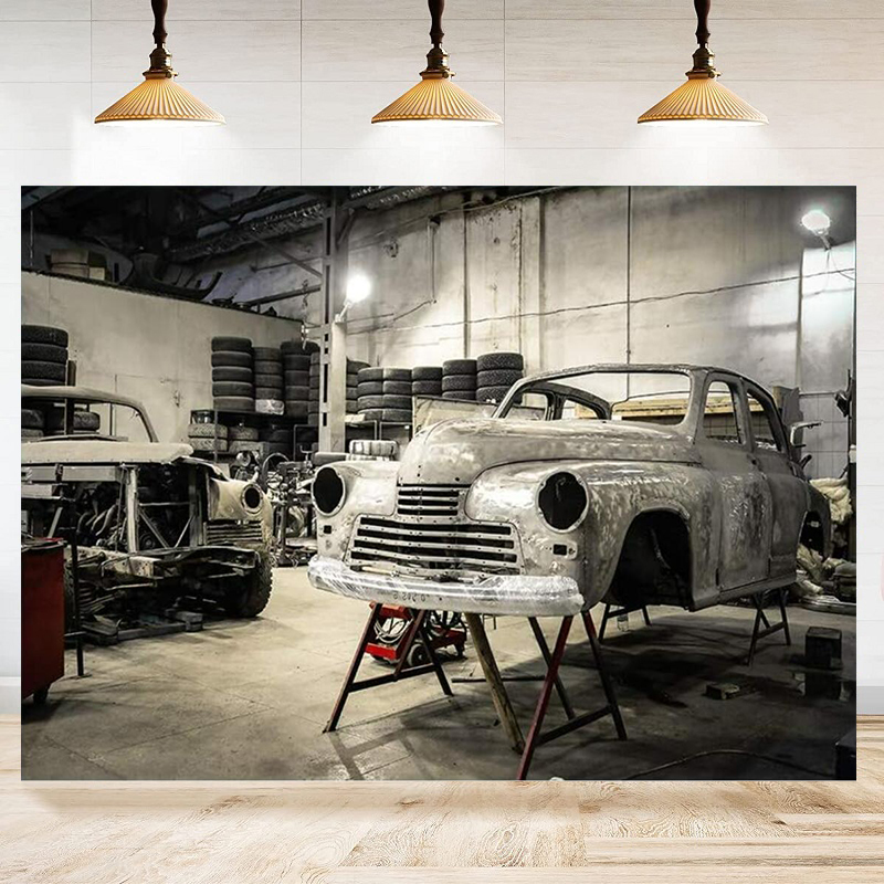 Auto Repair Shop Background - Auto Repair Shop Tyre Lights Photography