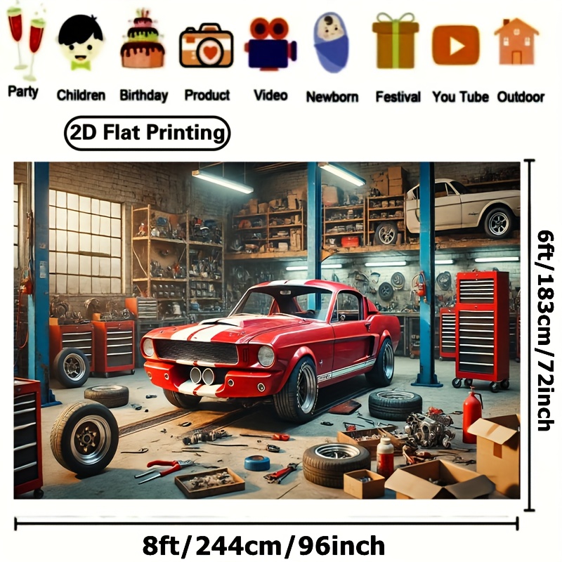 Classic Car Garage Workshop Ba - Auto Repair Shop Background review and price