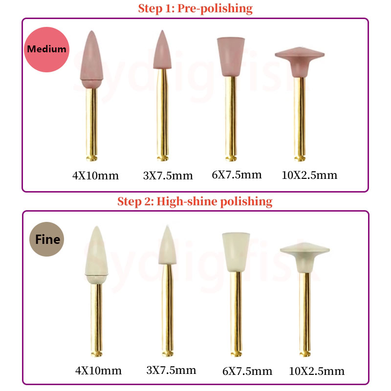 6/8Pcs Dental Rubber Polisher  - Orbital Polisher Da review and price