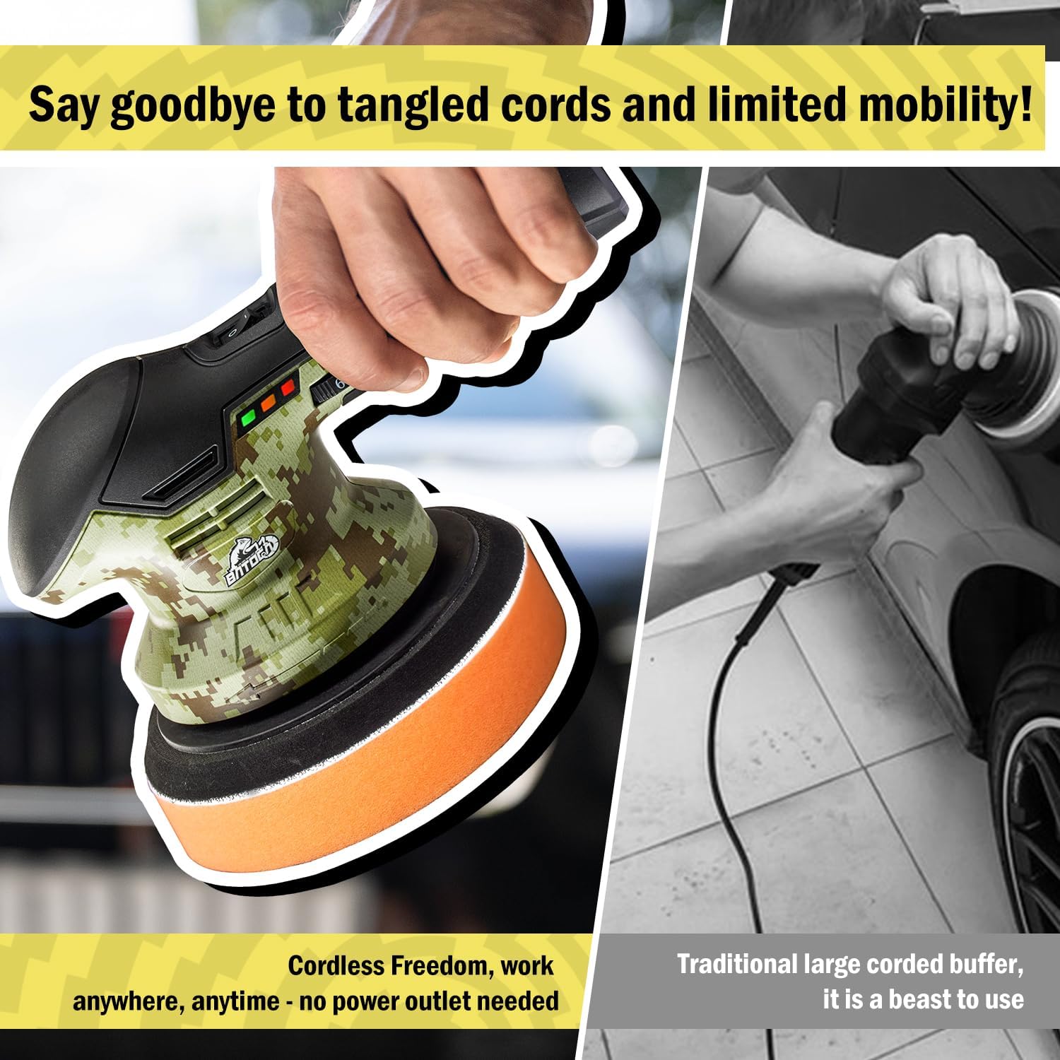 Cordless Car Buffer Polisher,  - Orbital Polisher Da review and price